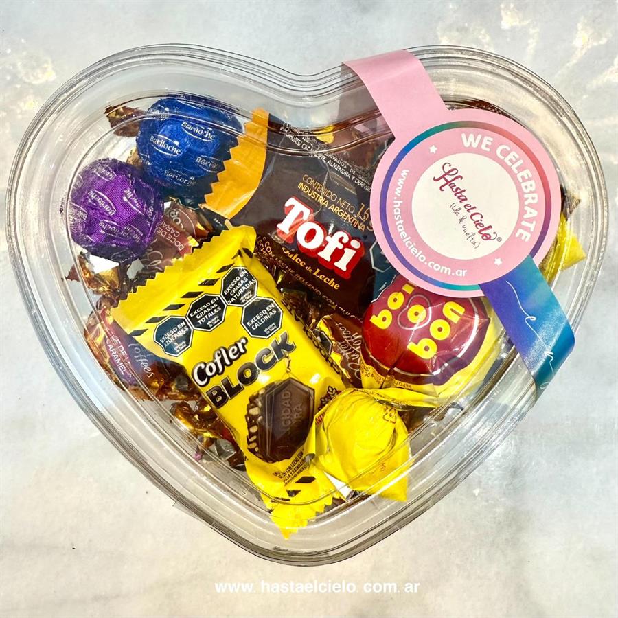 BANDEJA CORAZON CHOCOLATES.