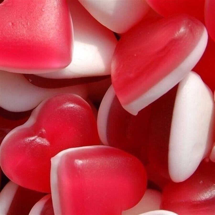 GOMITA CORAZON ROJO CON BLANCO IMPORTADAS X 250GR