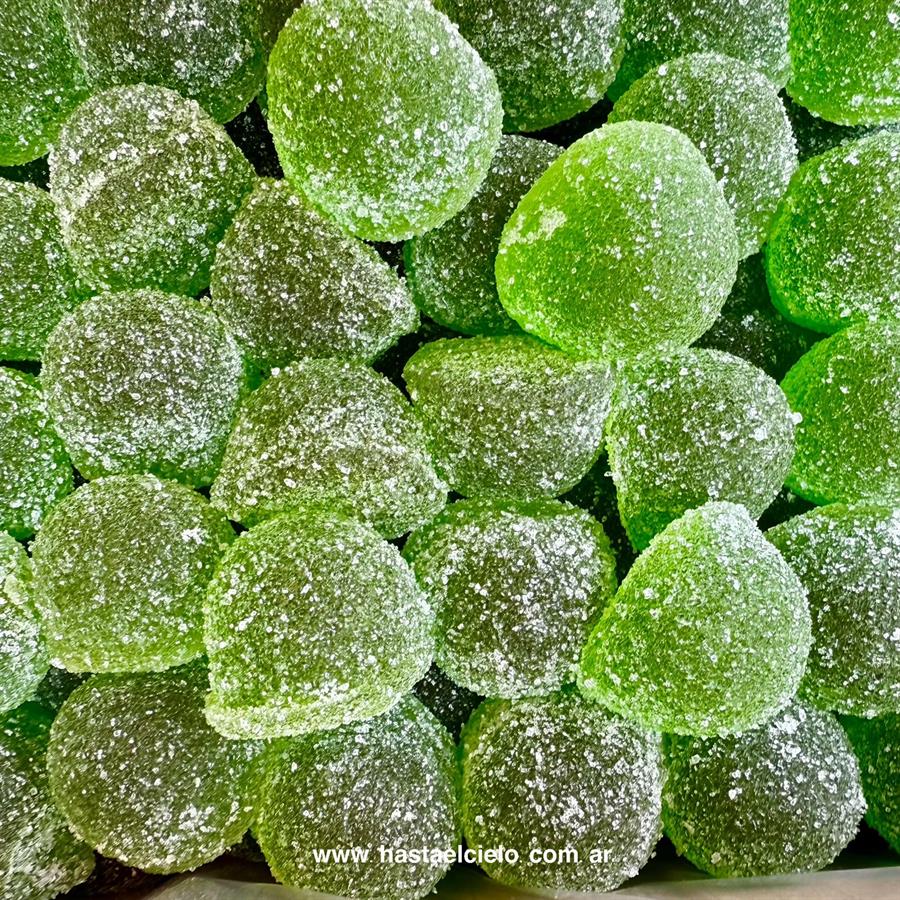 BOMBON BOCHITA VERDE TRANSLUCIDO SABOR MANZANA.