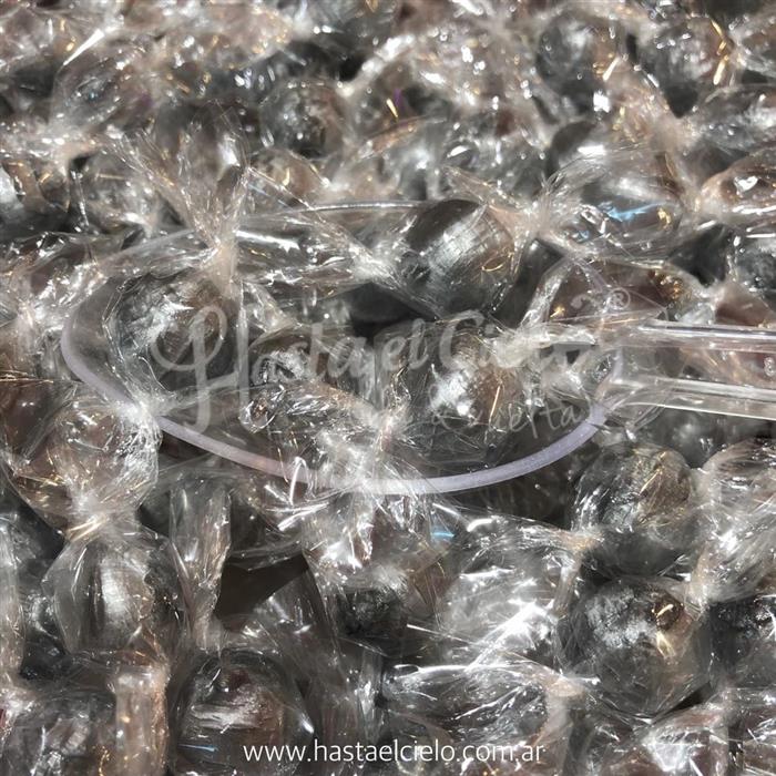 CARAMELO BOLITA PLATEADO PERLADO EN CELOFÁN