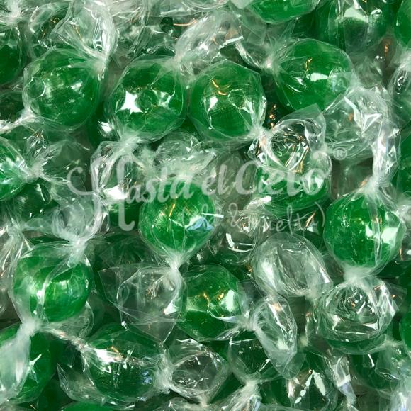 CARAMELO BOLITA VERDE EN CELOFÁN