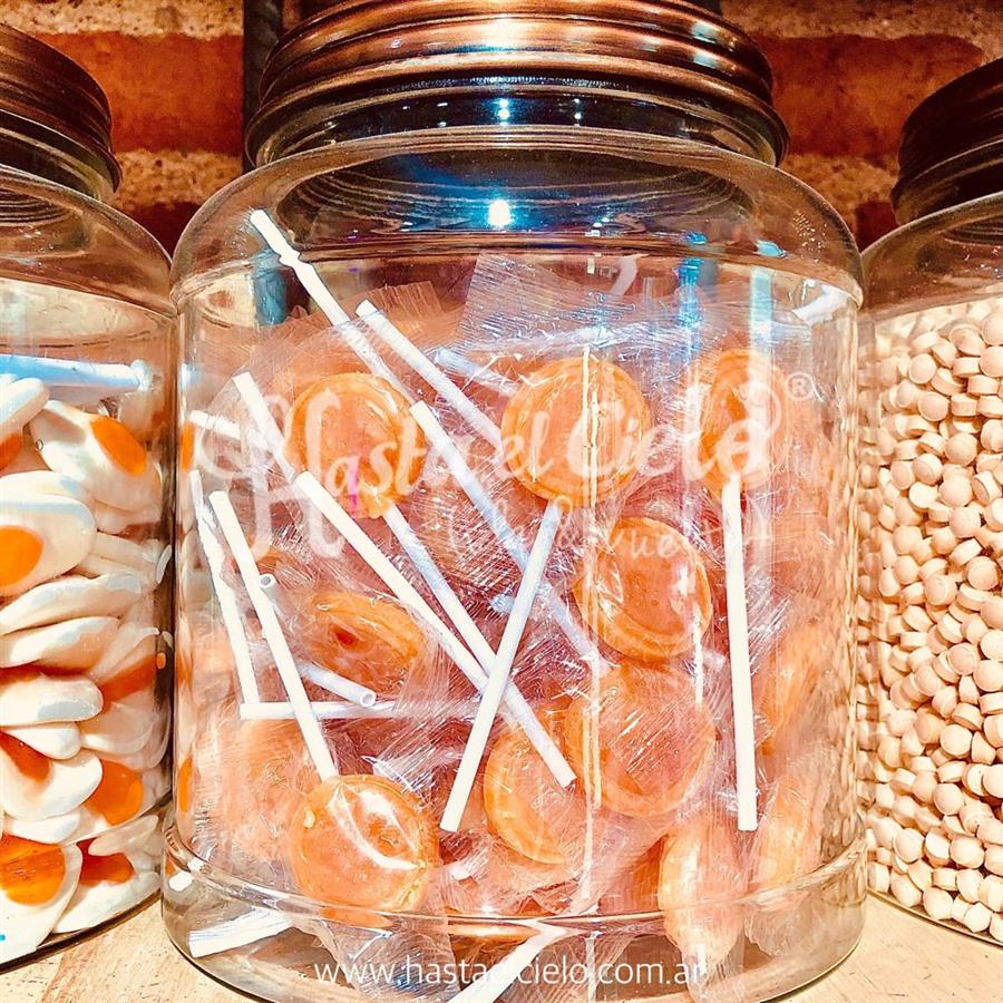 PALETITAS MINI CHUPETINES NARANJA.