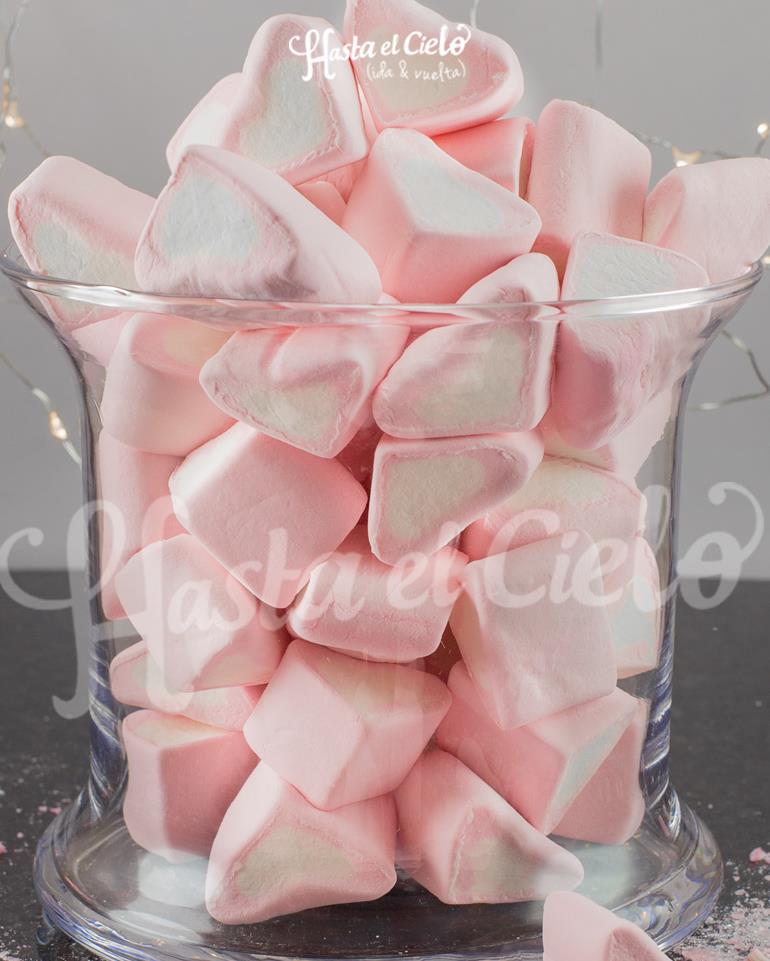 MALVAVISCOS CORAZON ROSA Y BLANCO