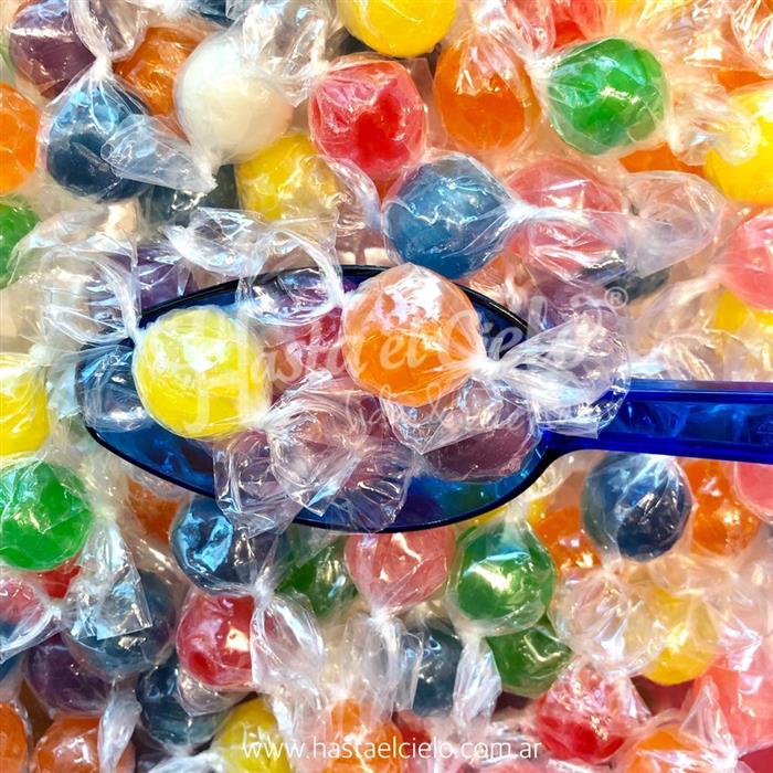 CARAMELO BOLITA MULTICOLOR EN CELOFÁN