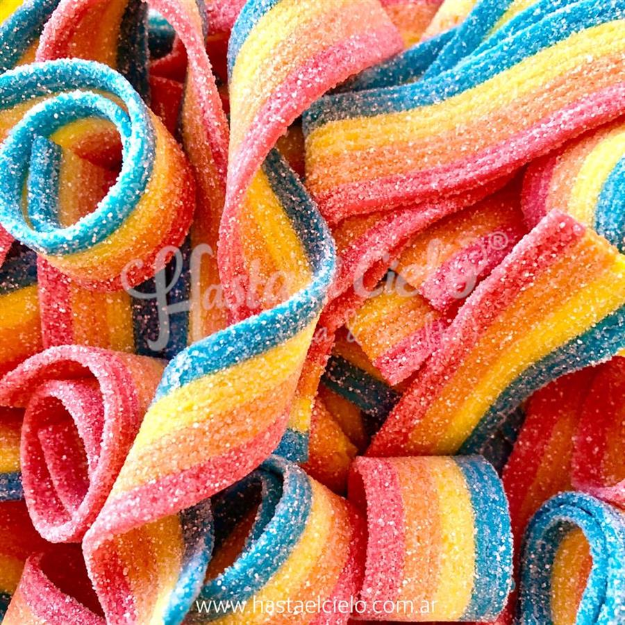 GOMITAS CINTA ACIDA DE FRUTA MULTICOLOR X 250GR