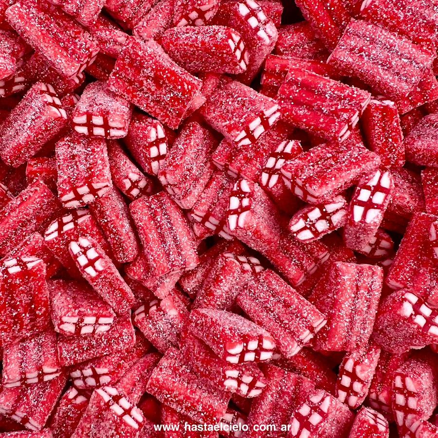 GOMITAS LADRILLO ACIDO DE FRUTILLA.