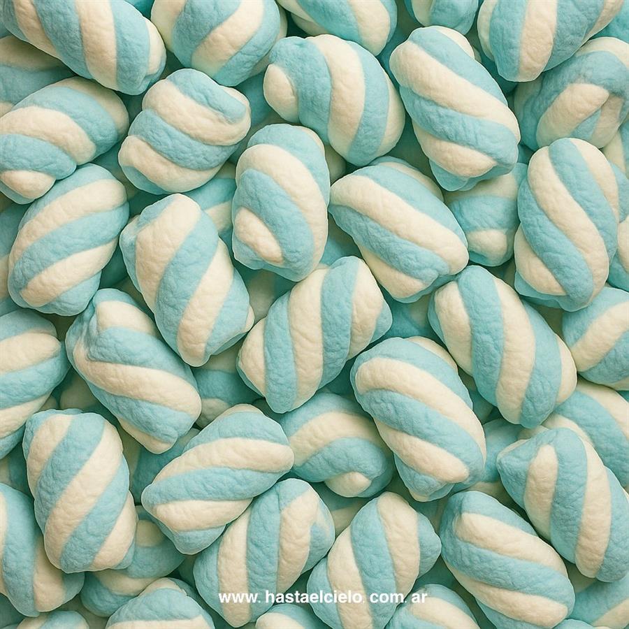 MALVAVISCOS TWIST CELESTE Y BLANCO.