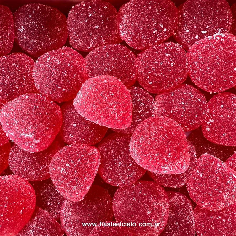 BOMBON BOCHITA ROJO TRANSLUCIDO SABOR FRAMBUESA.