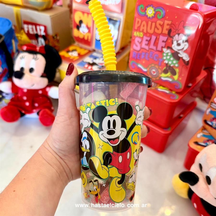VASO MICKEY CON 250GR. MIX GOMITAS.