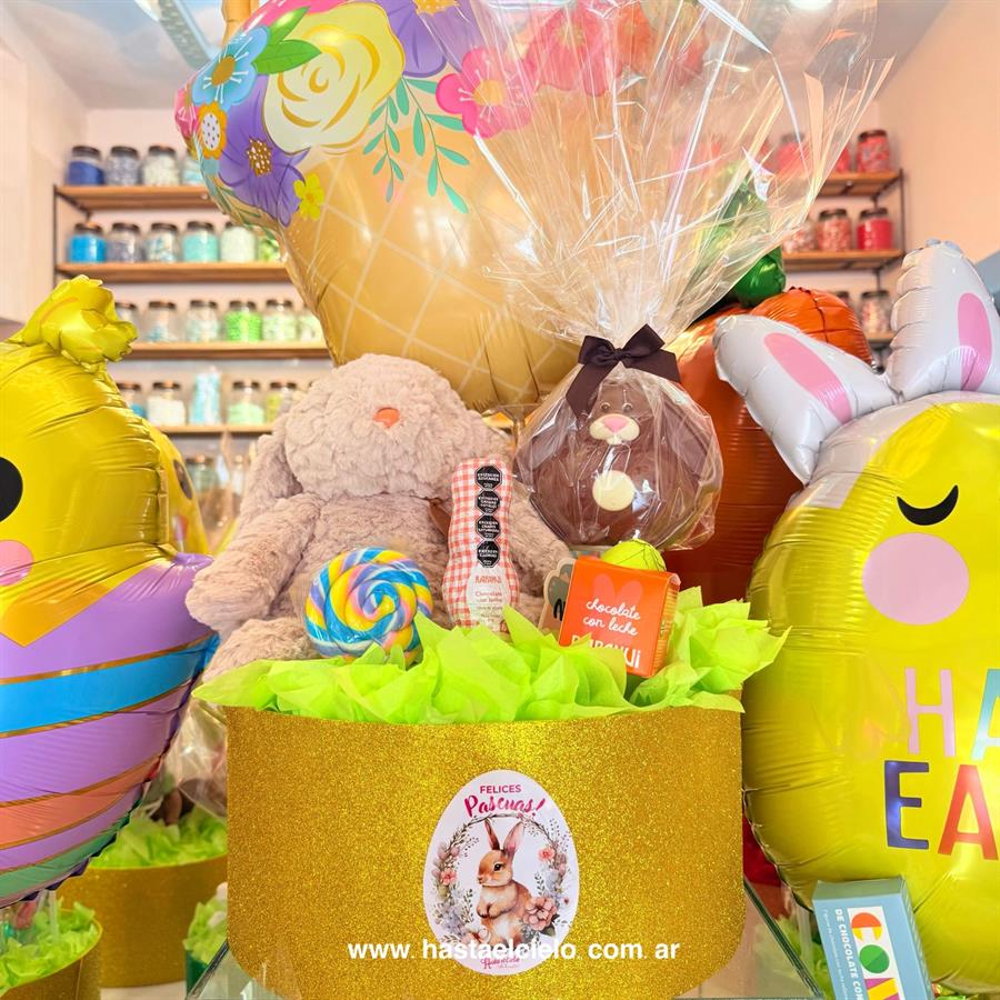 ARREGLO RAPANUI CONEJO DE CHOCOLATE