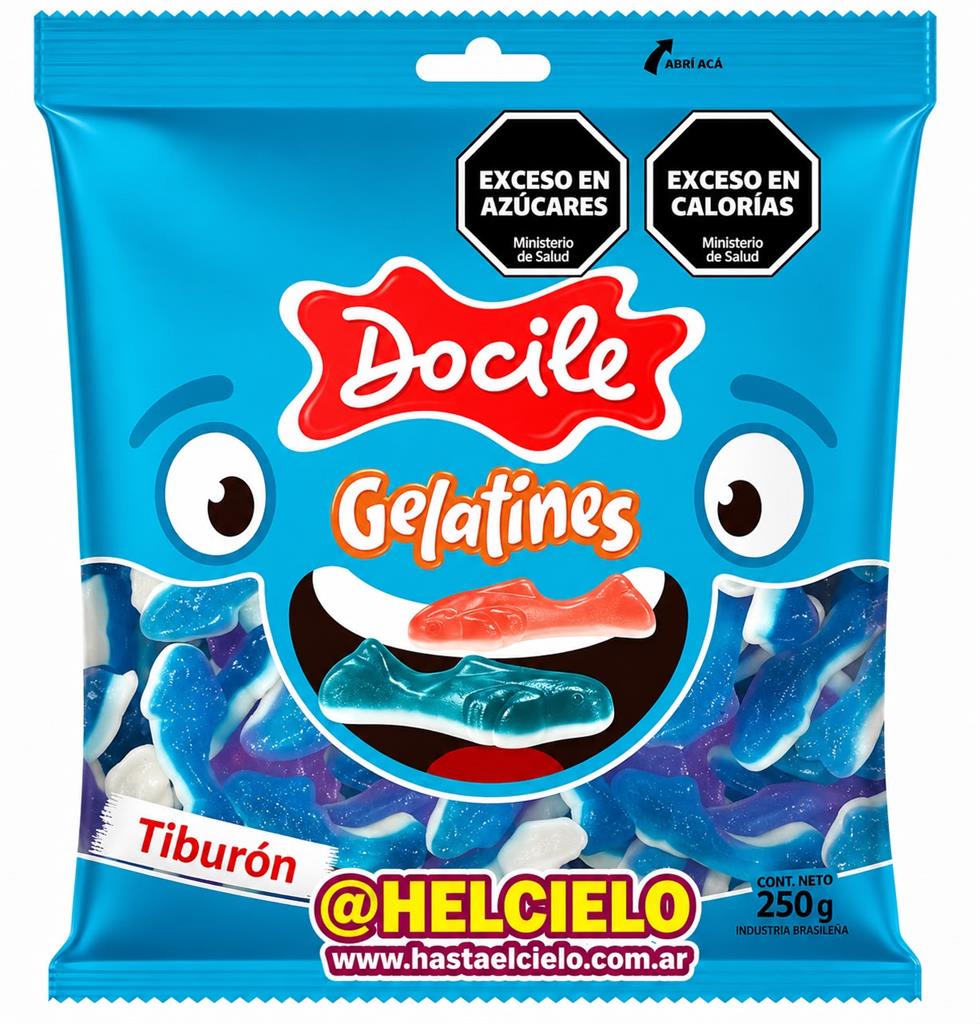 DOCILE GOMITA TIBURON AZUL X 250GR