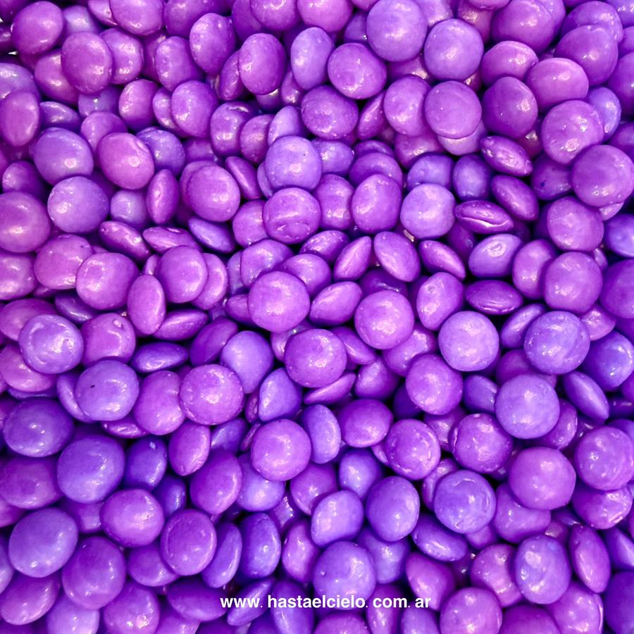 LENTEJAS DE CHOCOLATE MEDIANA LILA /VIOLETA X 300GR