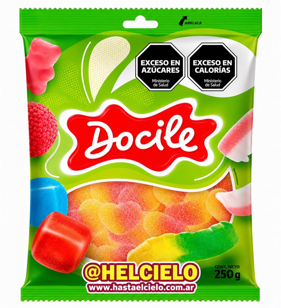 DOCILE GOMITA CORAZON DURAZNO  X 250GR