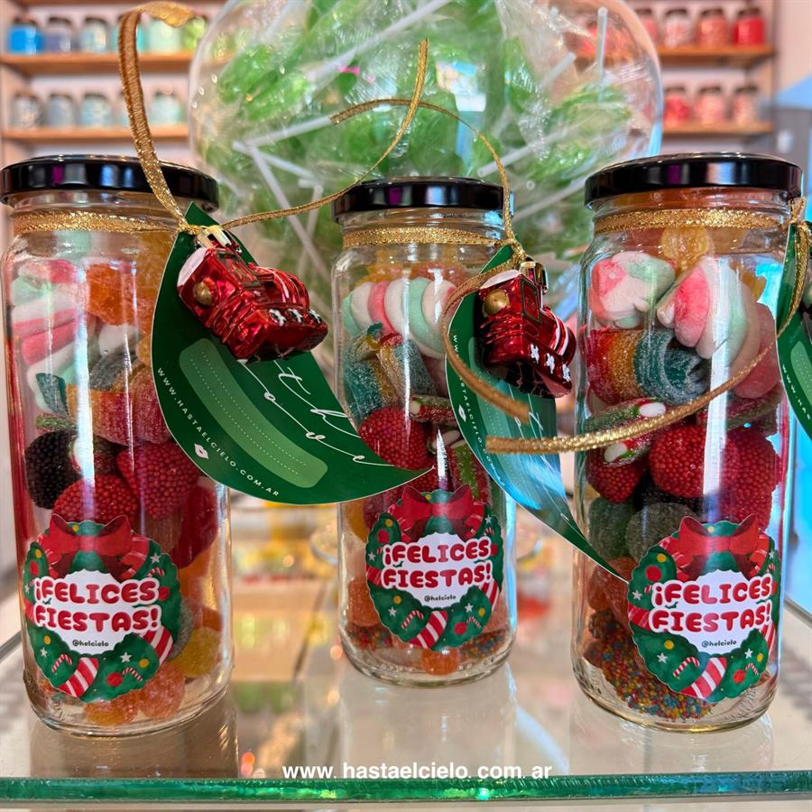 FRASCO CHICO ADORNITO MIX GOMITAS NAVIDEÑAS