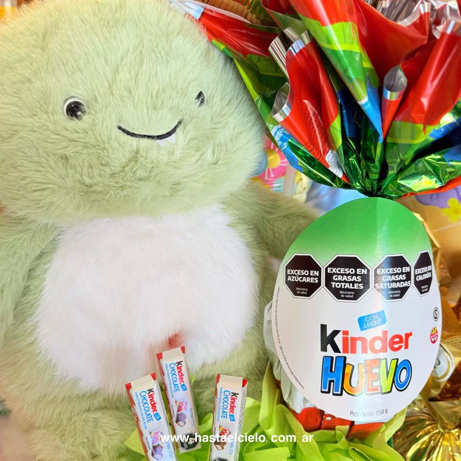 ARREGLO KINDER PELUCHE DINO