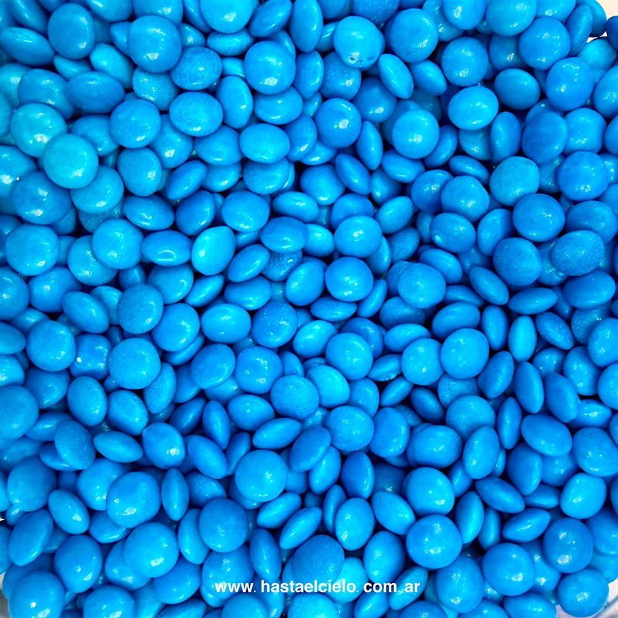 LENTEJAS DE CHOCOLATE MEDIANA TURQUESA X 300GR