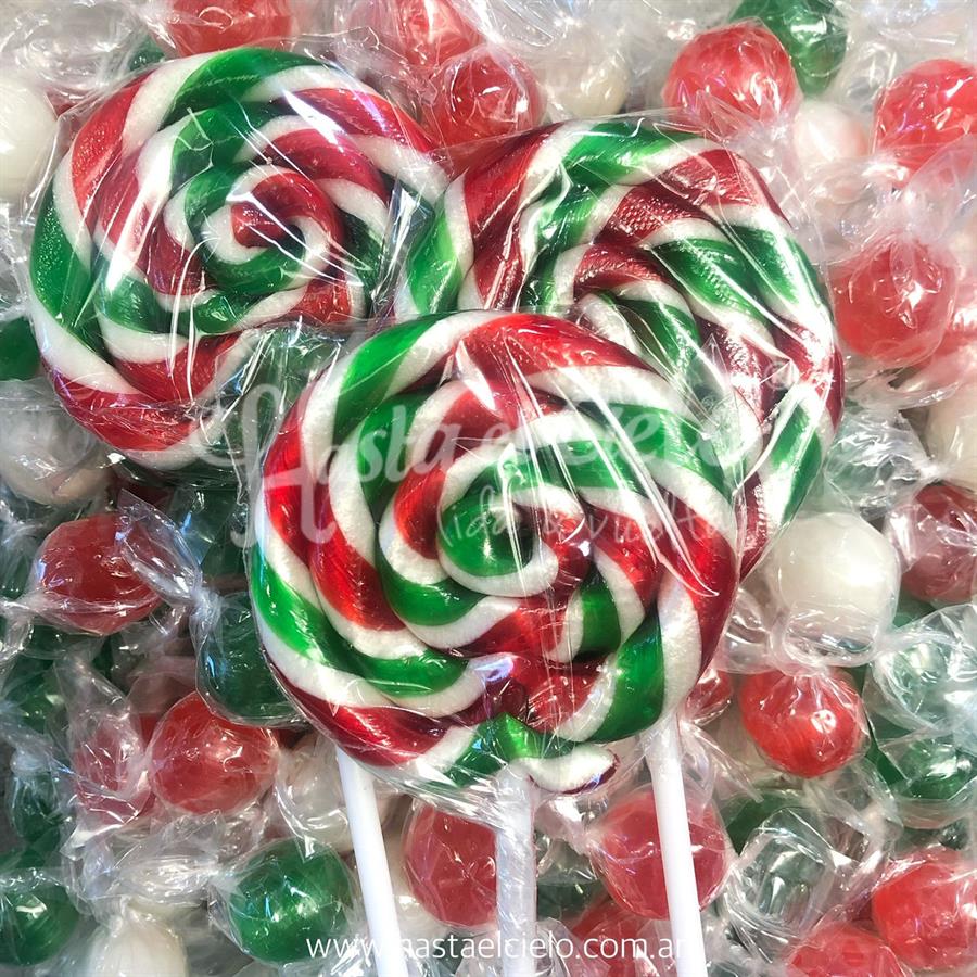 PALETAS DE CARAMELO 6CM NAVIDEÑA.