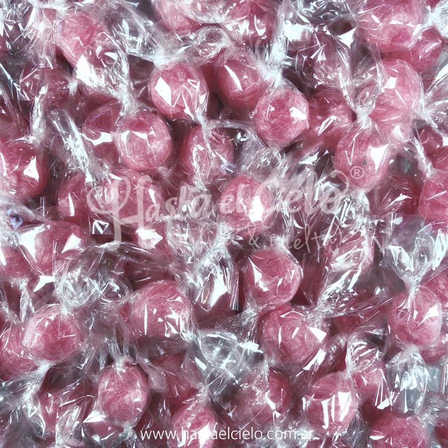 CARAMELO BOLITA ROSA EN CELOFÁN