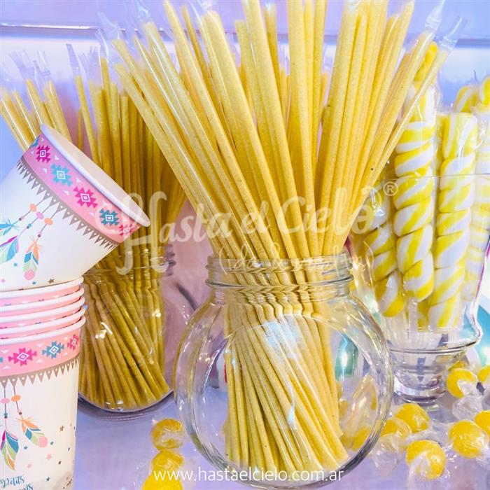 AZUQUITA EN STICKS AMARILLO x 50 UNIDADES